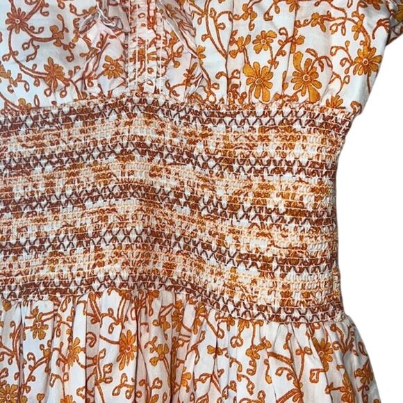 AQUA Ladies Orange & White Sleeveless Scilla Midi Dress, NWT! - Picture 5 of 5